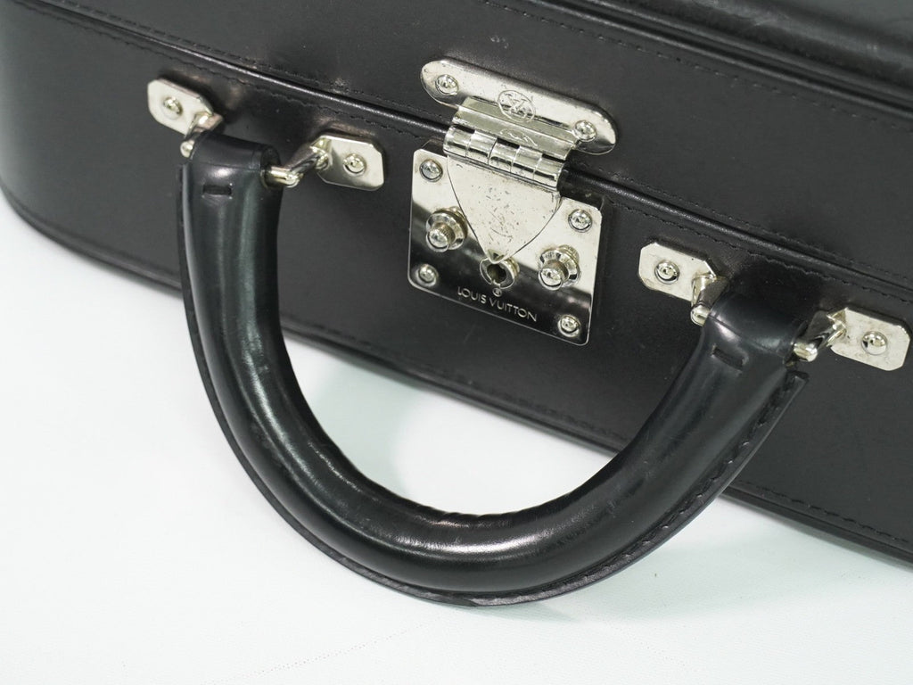 Louis Vuitton Valisette Handbag Monogram Glace Leather Black Patent_Leather Handbag