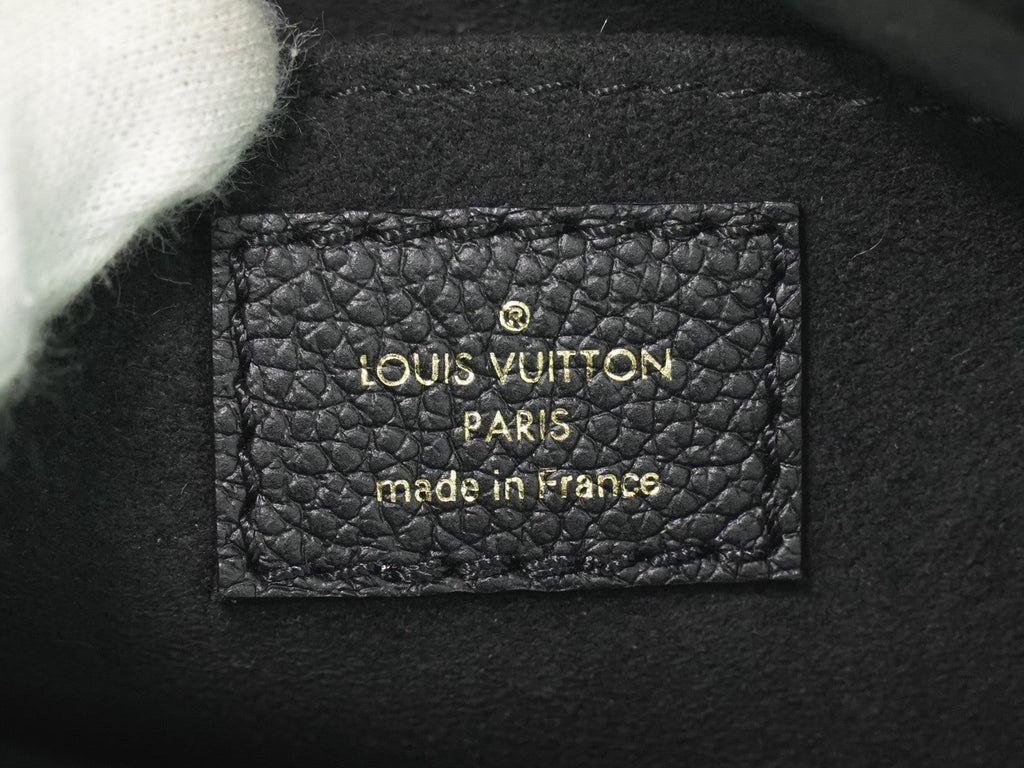 Louis Vuitton Petit Sac Plat Bag Bicolor Monogram Empreinte Giant Black Leather Tote Bag
