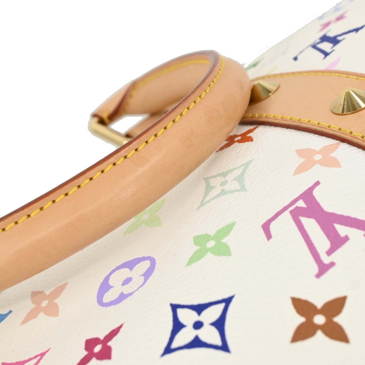 Louis Vuitton Keepall Bag Monogram Multicolor White Canvas Travel Bag