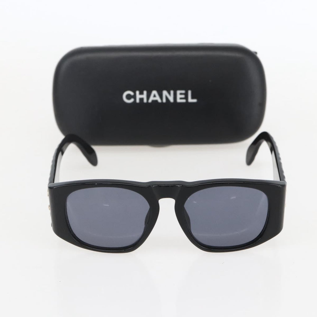 Chanel Cc Logo Matelasse Sunglasses Eye Wear Plastic Black Plastic Sunglasse Accessory