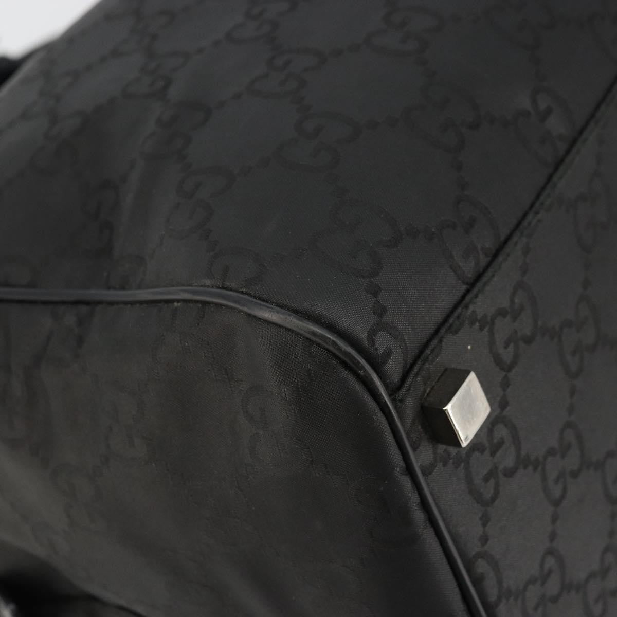 Gucci Duffle Bag Jumbo Gg Embossed Leather Black Pvc Handbag (Pre-Owned)