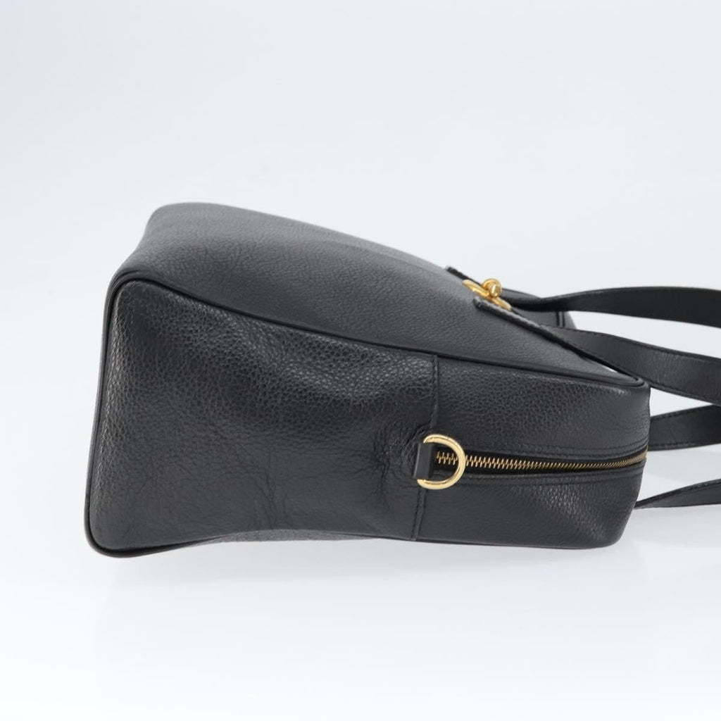 Celine Handbag Leather Black Leather Handbag