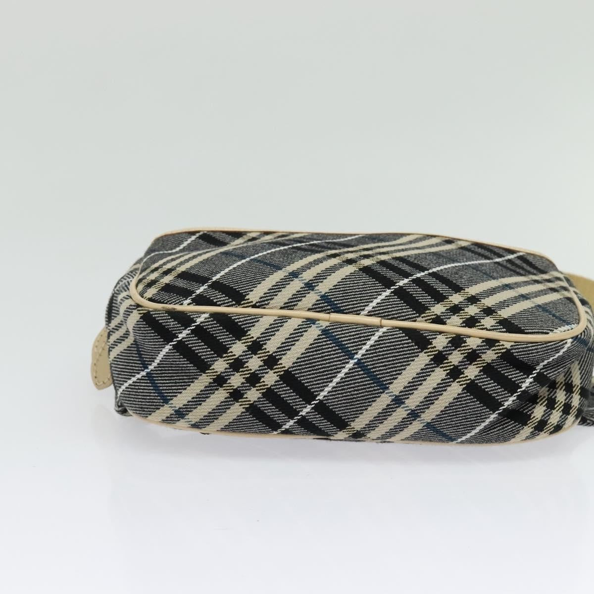 Burberry Waist Bag Vintage Check Canvas Blue Canvas Shoulder Bag
