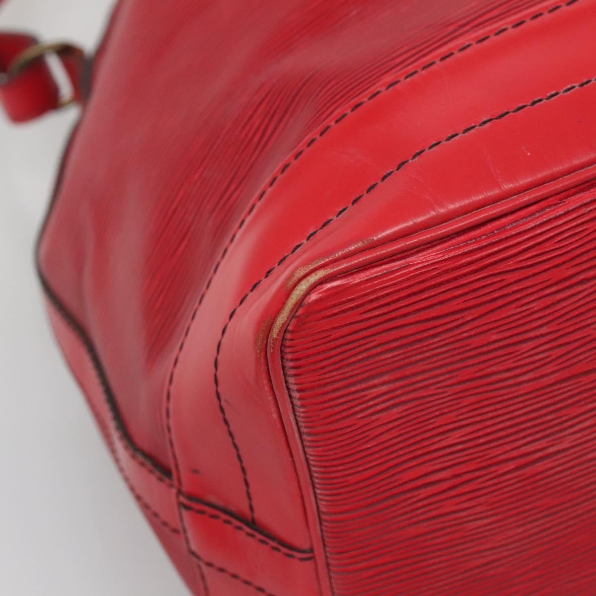 Louis Vuitton Noe Handbag Epi Leather Red Leather Bag