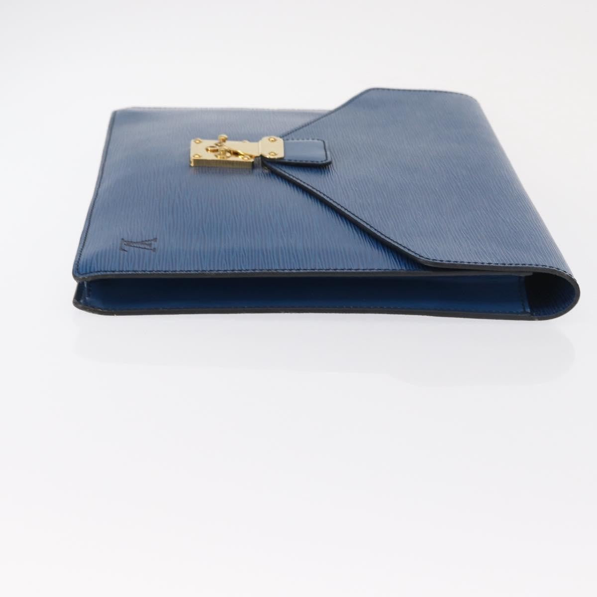 Louis Vuitton Porte-Documents Senateur Bag Epi Leather Blue Leather Clutche & Pouche Bag