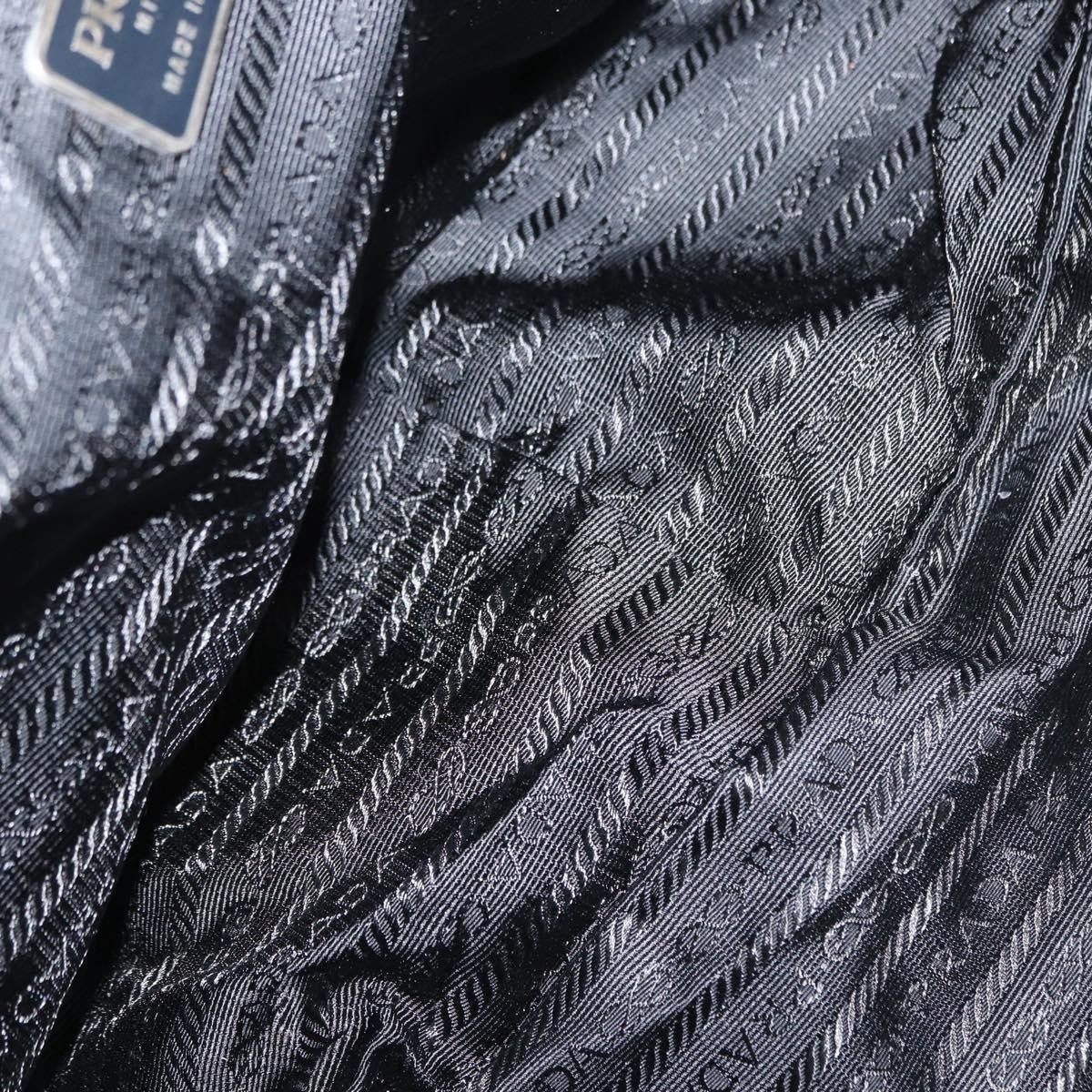 Prada Vintage Zip Handbag Tessuto Black Nylon Handbag