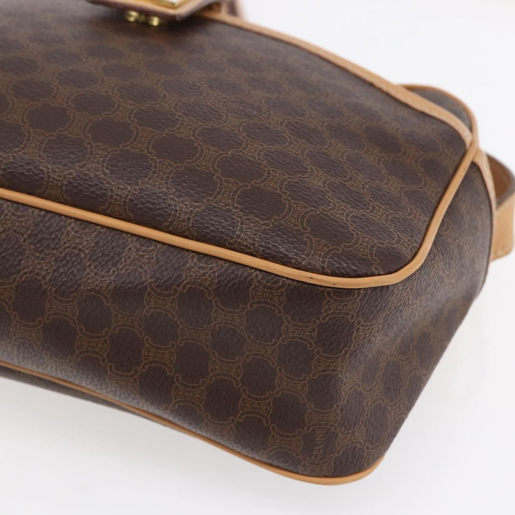 Celine Macadam Shoulder Bag Pvc Leather Brown Pvc Shoulder Bag Bag