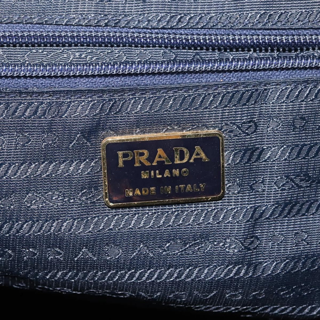 Prada Buckle Backpack Quilted Tessuto Navy Nylon Backpack Bag