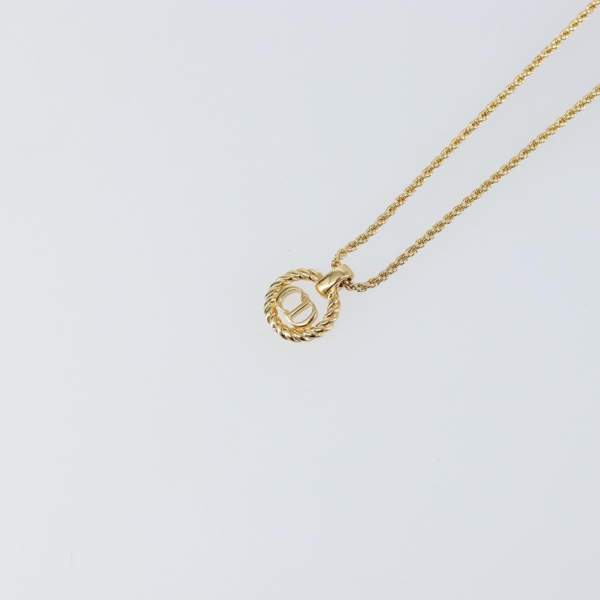 Christian Dior Cd Pendant Necklace Metal Gold Metal Jewelry (Pre-Owned)