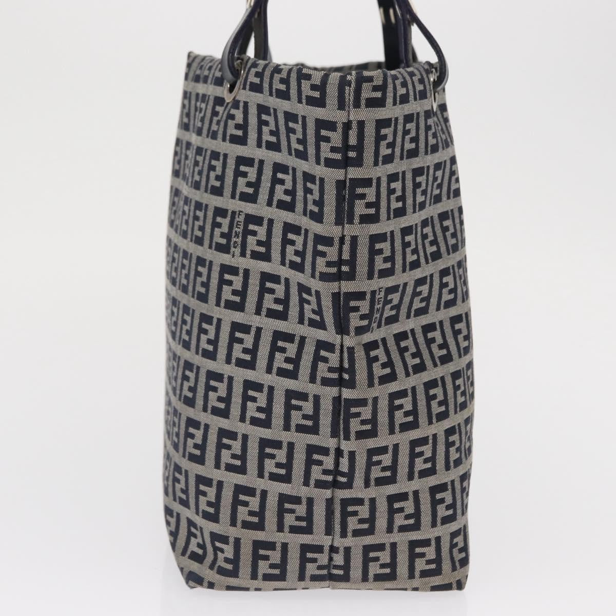 Fendi Shopping Tote Zucchino Canvas Navy Canvas Tote Bag Bag