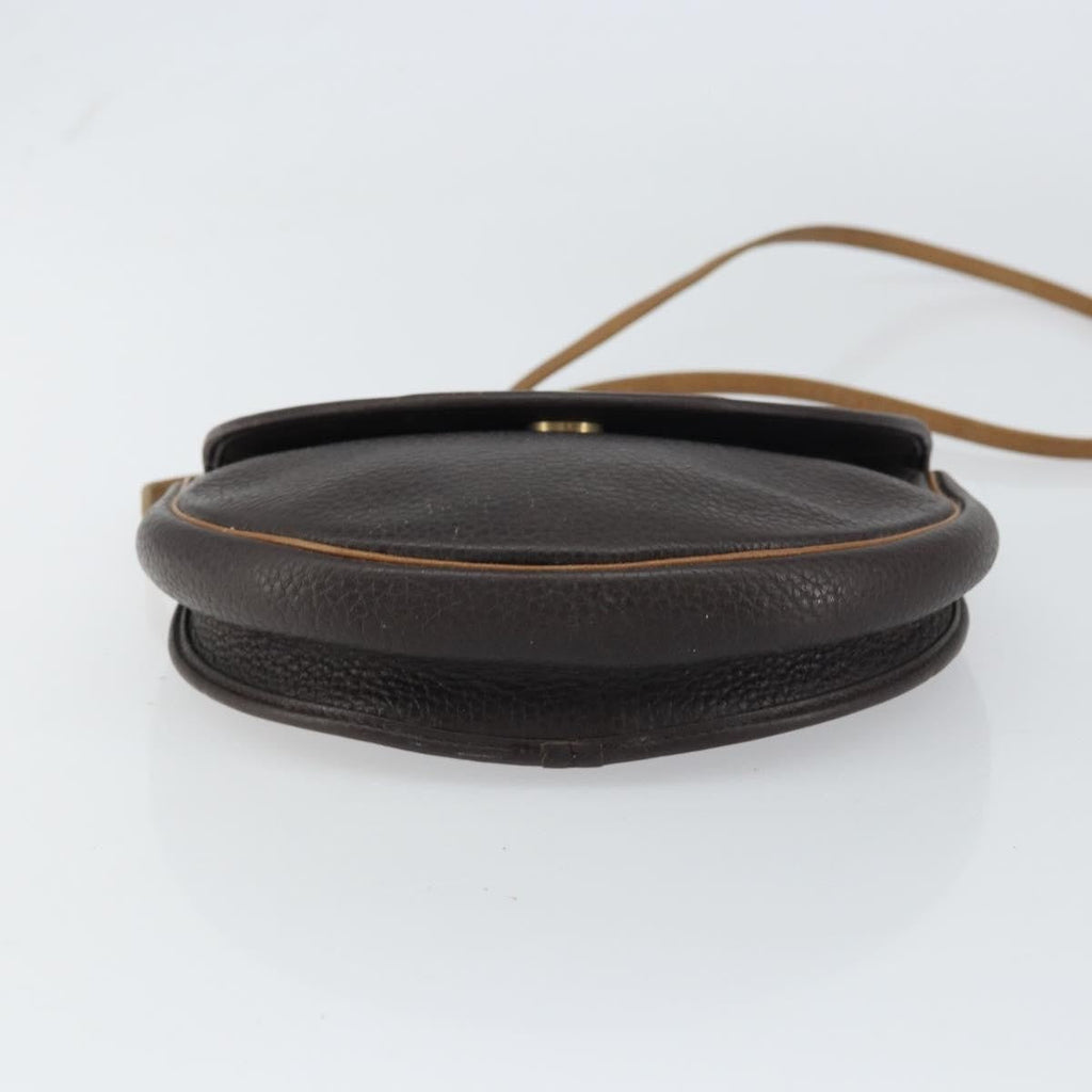Christian Dior Vintage Cd Flap Shoulder Bag Leather Brown Leather Shoulder Bag Bag (Pre-Owned)