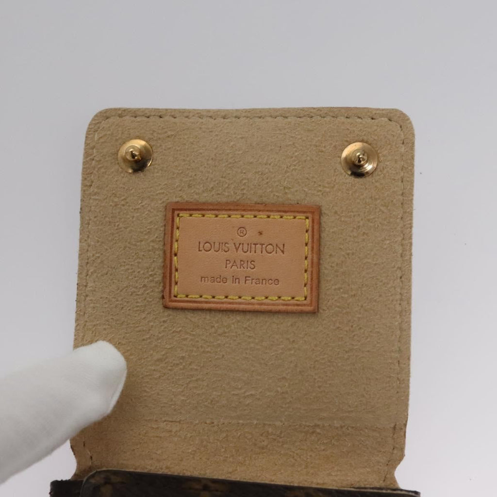 Louis Vuitton Case Jewelry Box Canvas Brown Canvas Wallets Accessory