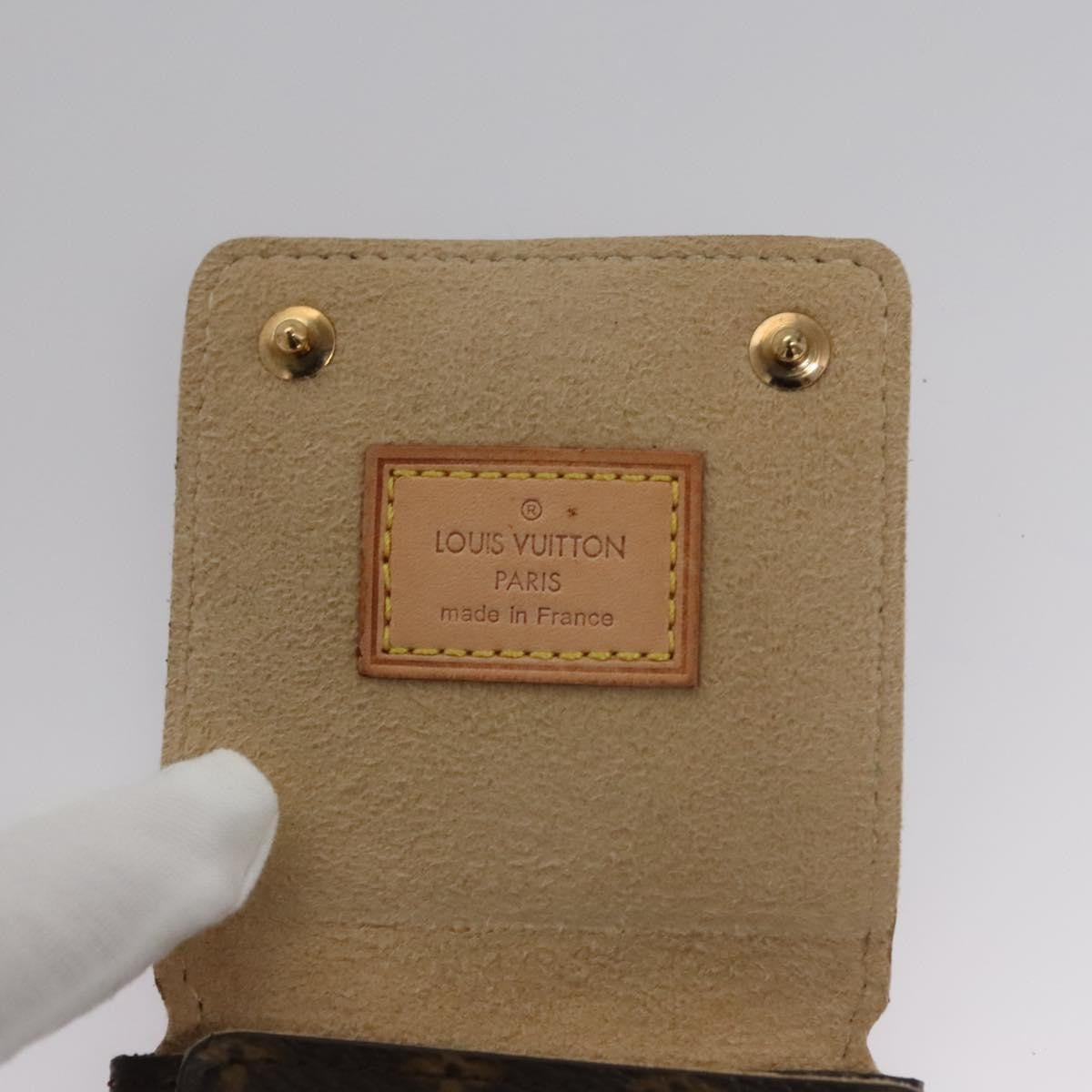 Louis Vuitton Case Jewelry Box Canvas Brown Canvas Wallets Accessory