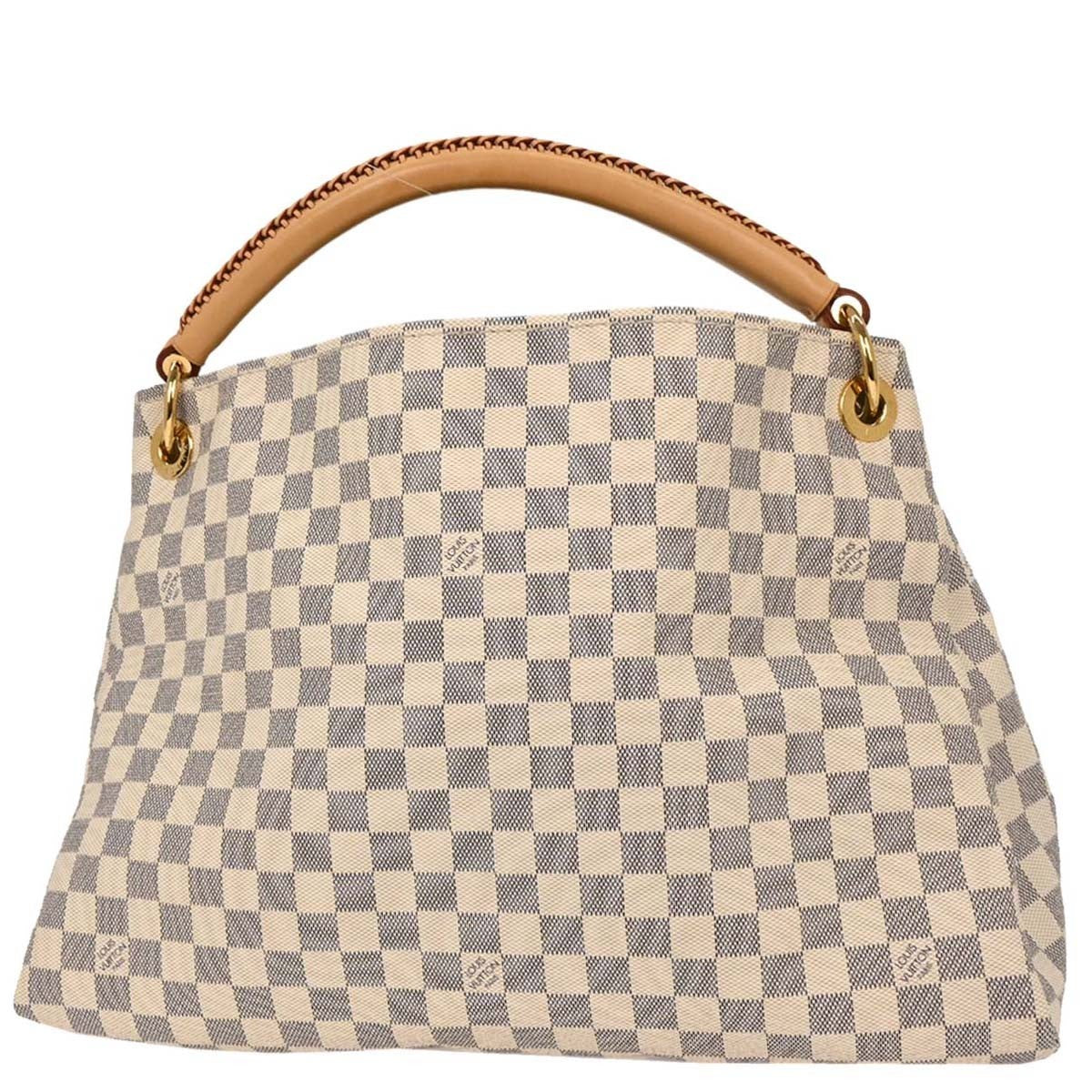 Louis Vuitton Artsy Handbag Damier White Canvas Handbag