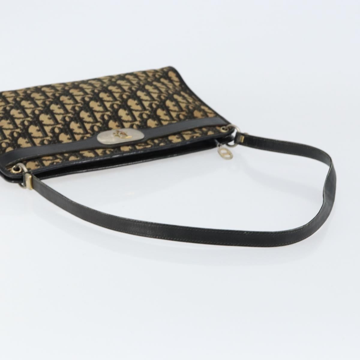 Christian Dior Vintage Trotter Shoulder Bag Canvas Navy Canvas Shoulder Bag Bag (Pre-Owned)
