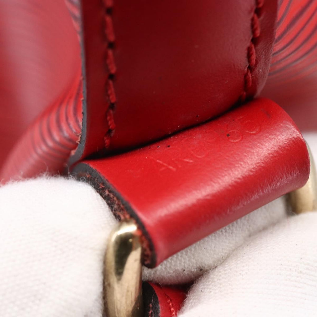 Louis Vuitton Noe Handbag Epi Leather Red Leather Bag