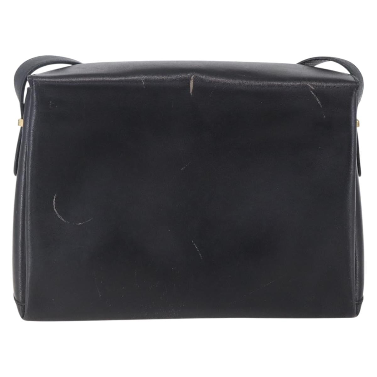 Celine Vintage Shoulder Bag Leather Black Leather Shoulder Bag Bag