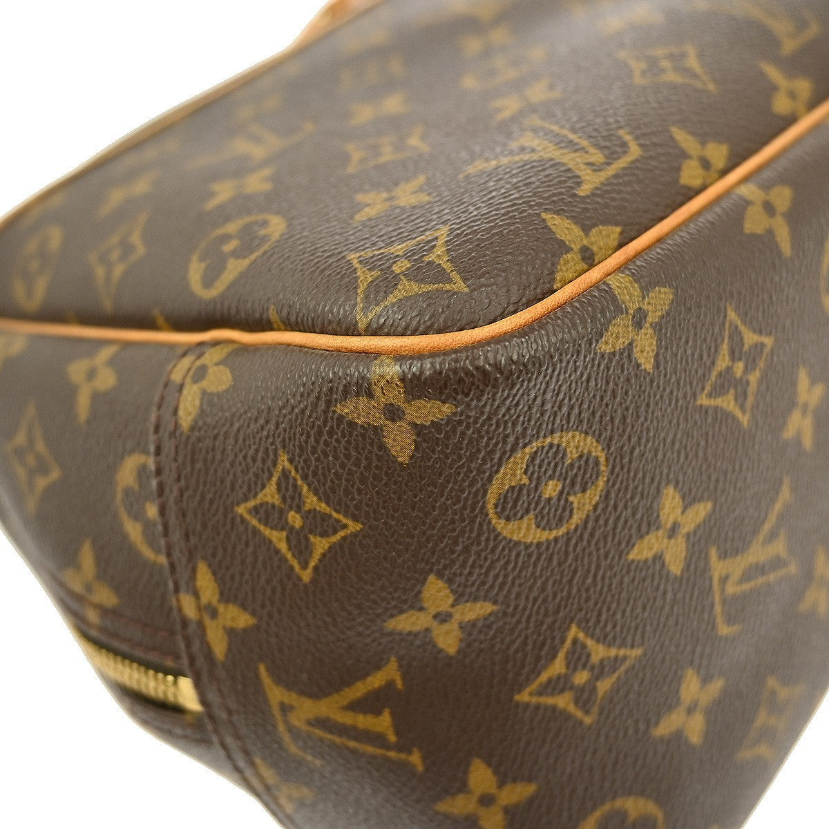 Louis Vuitton Deauville Handbag Monogram Canvas Brown Canvas Handbag