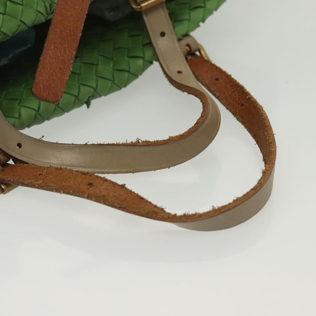 Bottega Veneta Intrecciato Leather Green Leather Handbag