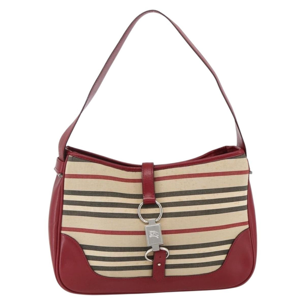 Burberry Blue Label Shoulder Bag Canvas Beige Canvas Shoulder Bag