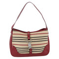 Burberry Blue Label Shoulder Bag Canvas Beige Canvas Shoulder Bag