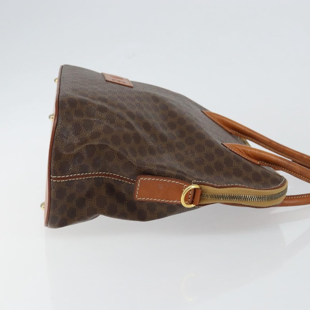 Celine Vintage Macadam Handbag Macadam Brown Canvas Bag