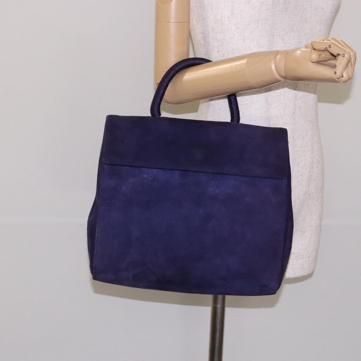 Prada Vintage Handbag Suede Purple Suede Handbag