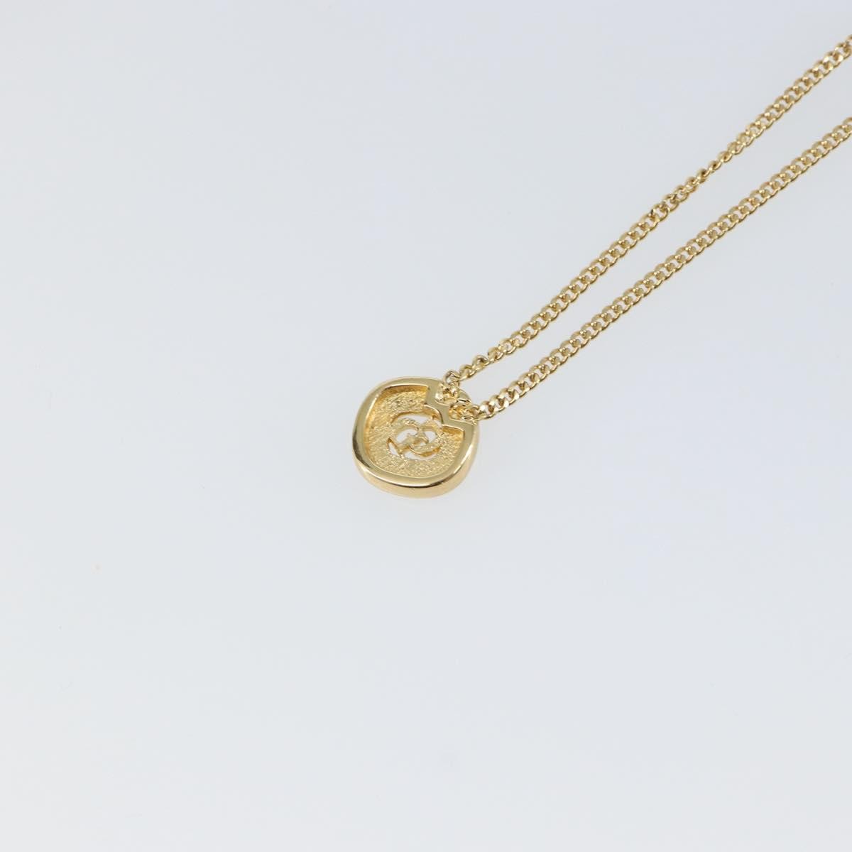 Christian Dior Cd Pendant Necklace Metal And Crystals Gold Metal Jewelry (Pre-Owned)