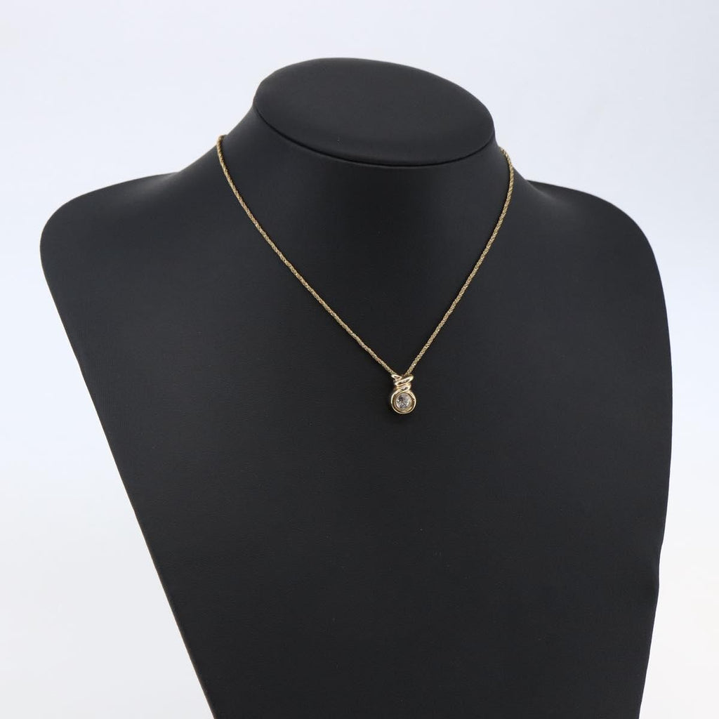 Christian Dior Cd Pendant Necklace Metal Gold Metal Jewelry (Pre-Owned)