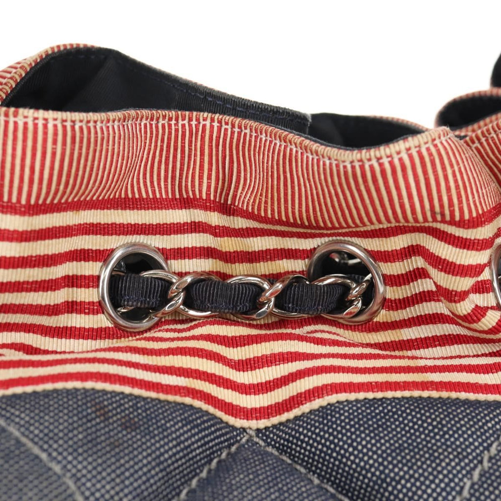 Chanel Stretch Spirit Cabas Quilted Denim Blue Denim_Jeans Bag
