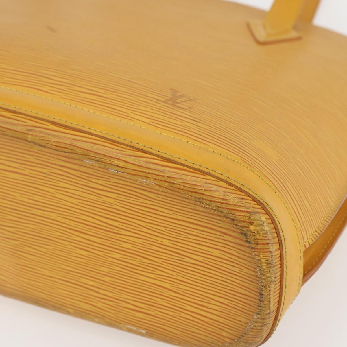 Louis Vuitton Lussac Handbag Epi Leather Yellow Leather Shoulder Bag