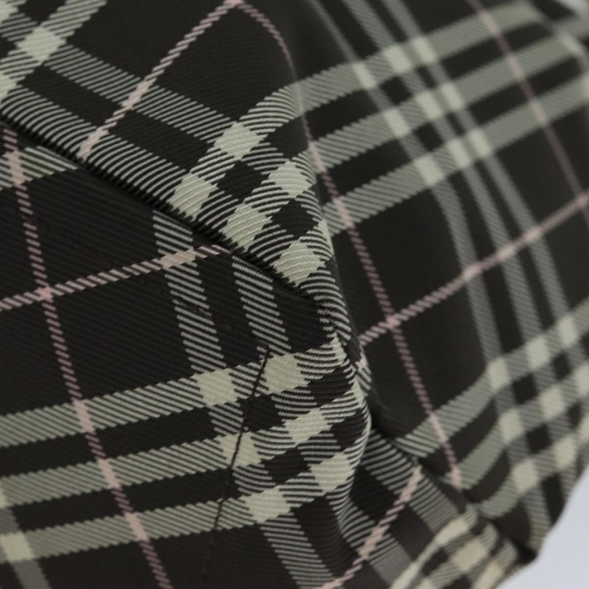 Burberry Nova Check Blue Label Nylon Brown Nylon Tote Bag