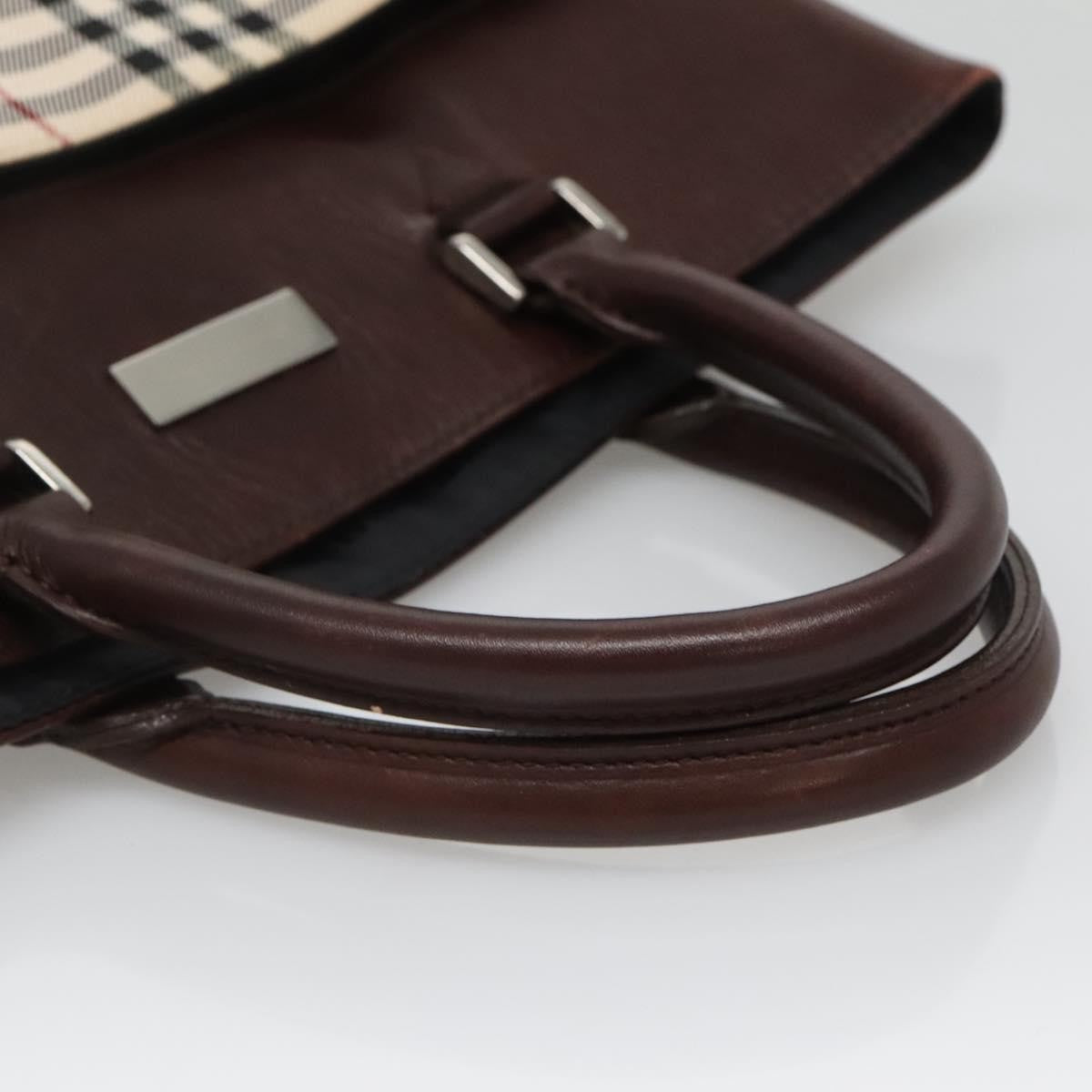 Burberry Nova Check Tote Nylon Beige Nylon Bag