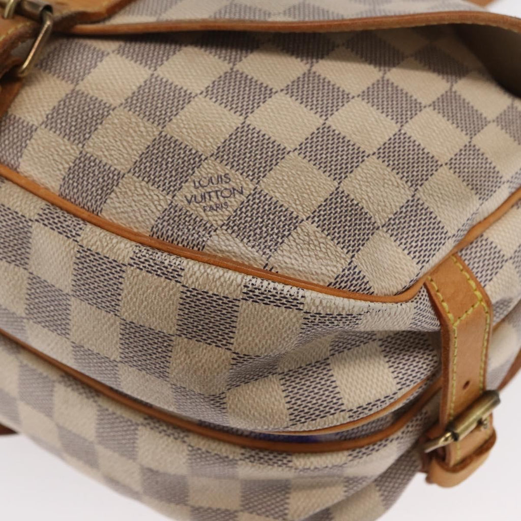 Louis Vuitton Saumur Handbag Damier Beige Canvas Shoulder Bag