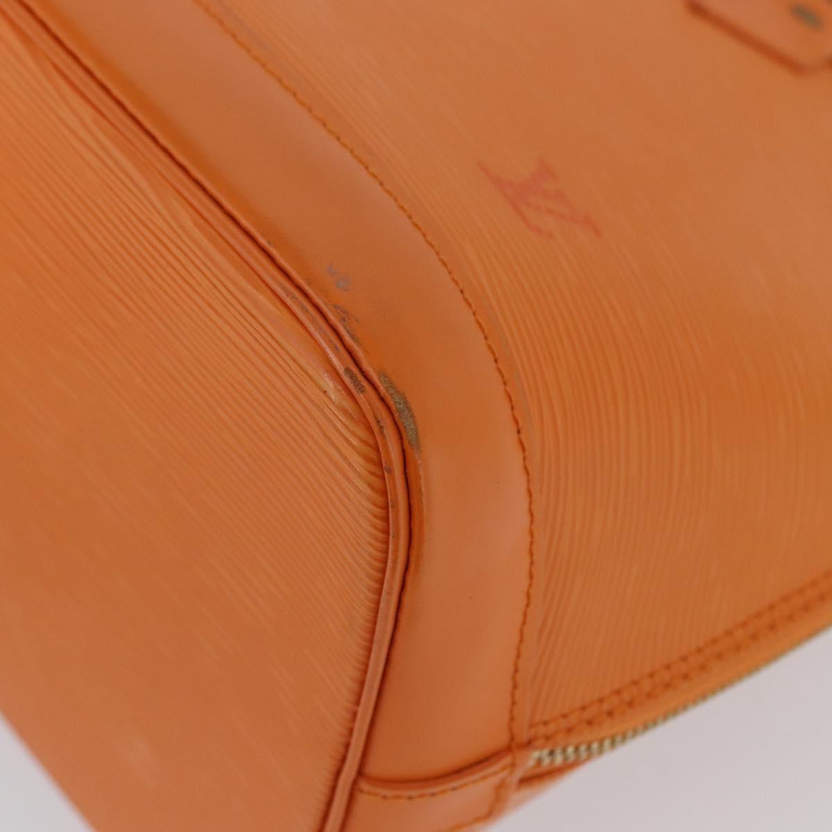 Louis Vuitton Alma Handbag Epi Leather Orange Leather Handbag