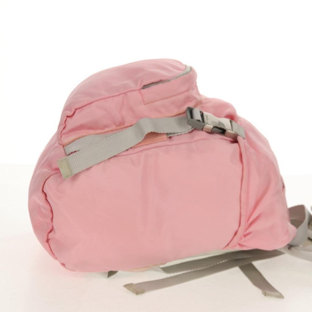 Prada Double Buckle Backpack Tessuto Pink Nylon Backpack Bag