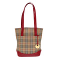 Burberry Nova Check Tote Canvas And Leather Beige Canvas Tote Bag