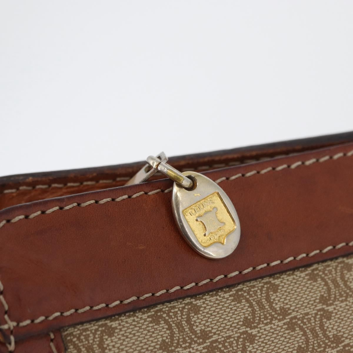 Celine Macadam Pochette Canvas And Leather Beige Canvas Clutche & Pouche Bag