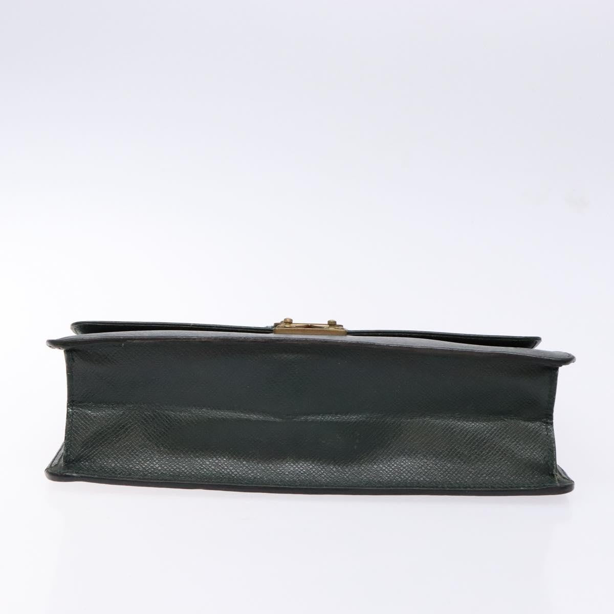 Louis Vuitton Kourad Pouch Taiga Green Leather Clutche & Pouche Bag