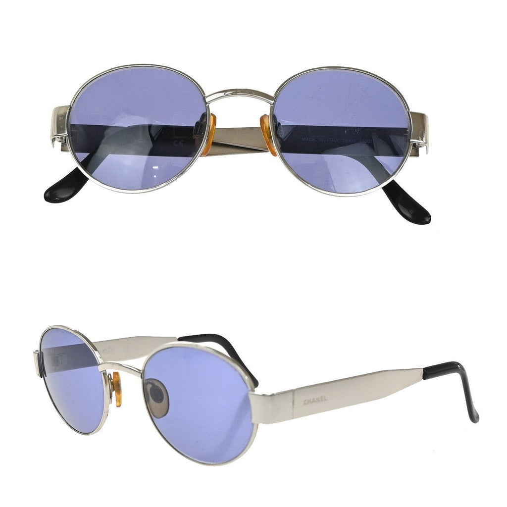 Chanel Chanel Logo Sunglasses Eye Wear Plastic Blue Metal Sunglasse Accessory