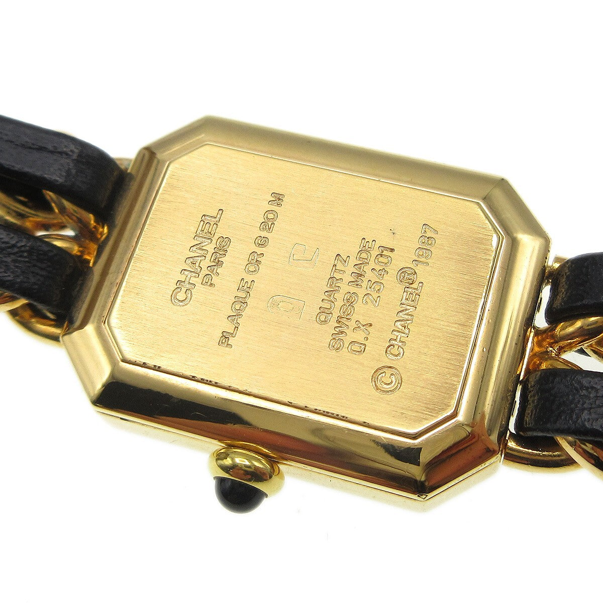 Chanel Premiere Rock Quartz Watch Plated Metal And Leather Watch