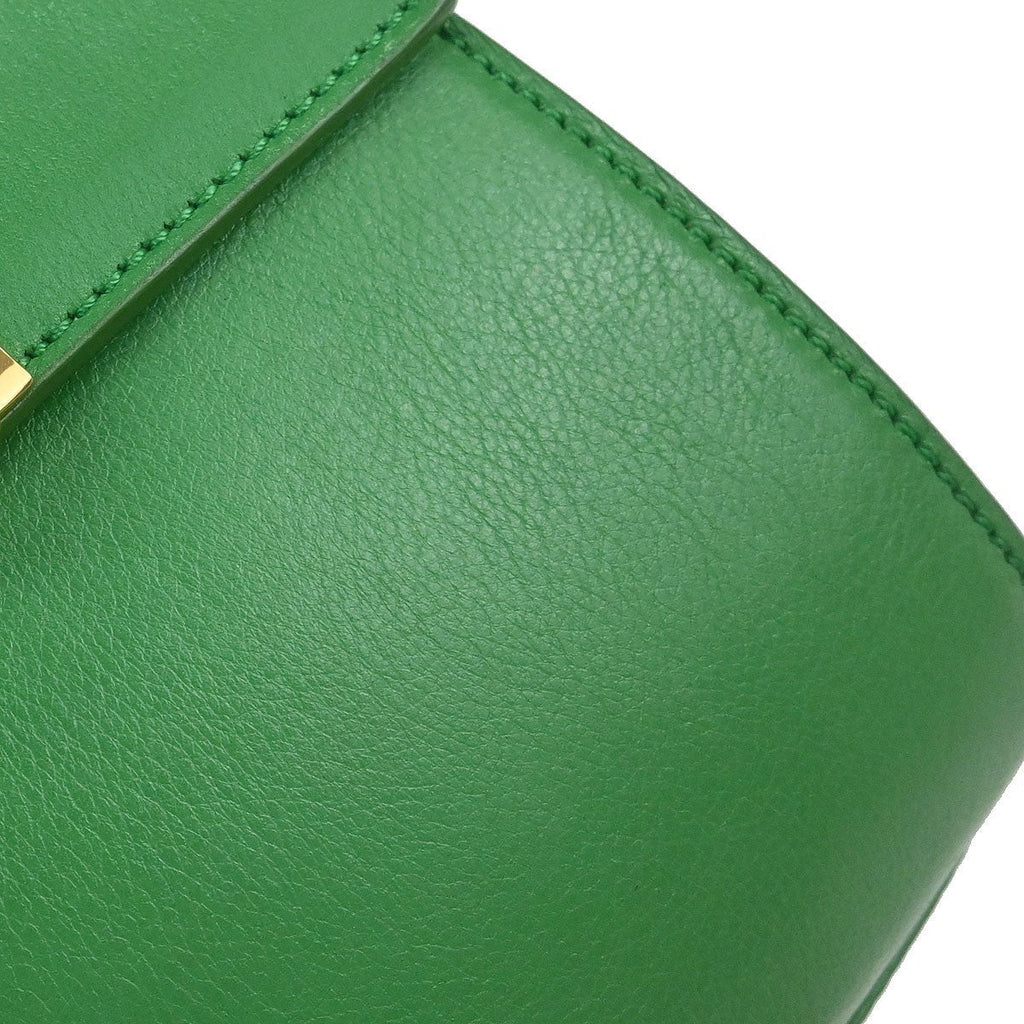 Celine Handbag Leather Green Leather Handbag