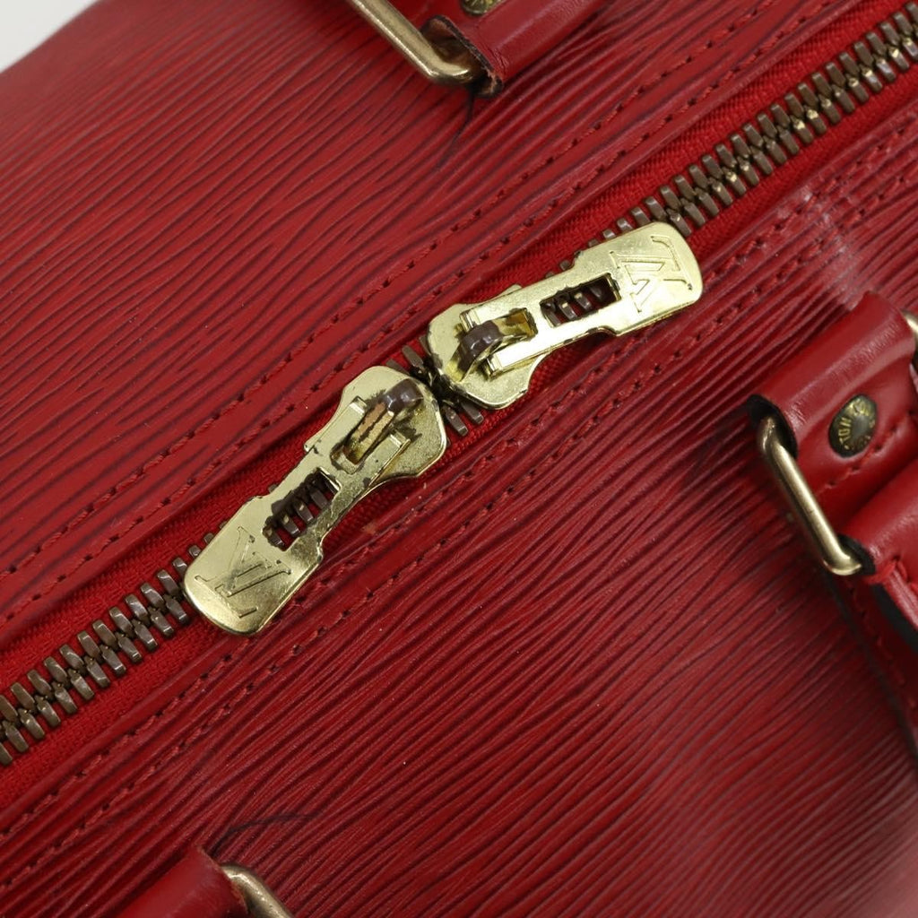 Louis Vuitton Keepall Bag Epi Leather Red Leather Travel Bag