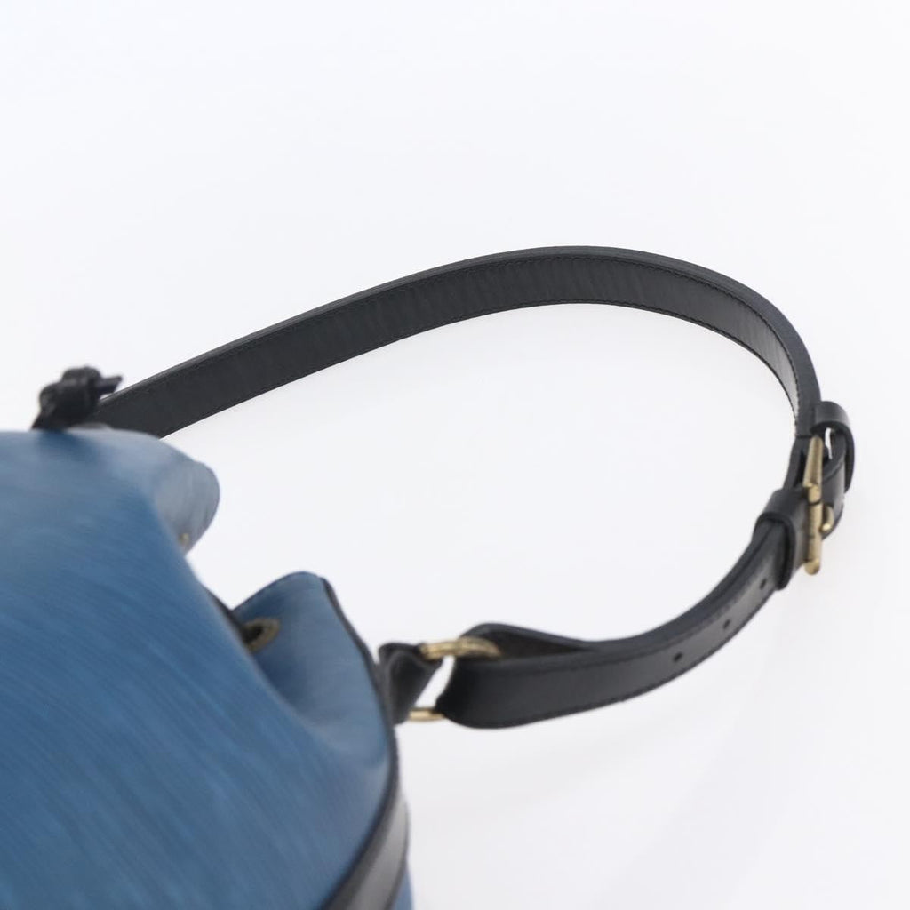 Louis Vuitton Petit Noe Handbag Epi Leather Blue Leather Shoulder Bag