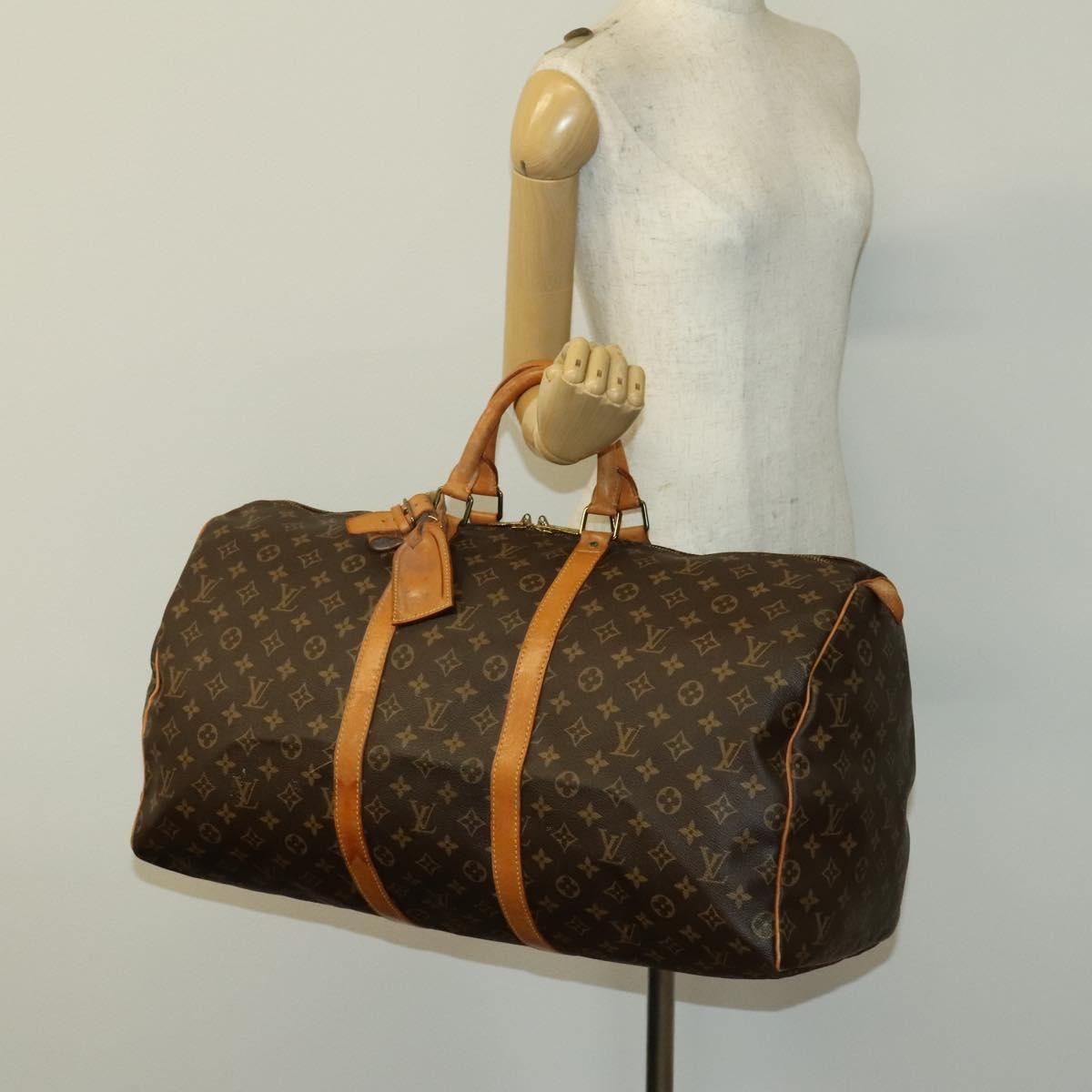 Louis Vuitton Keepall Bag Monogram Canvas Brown Canvas Travel Bag