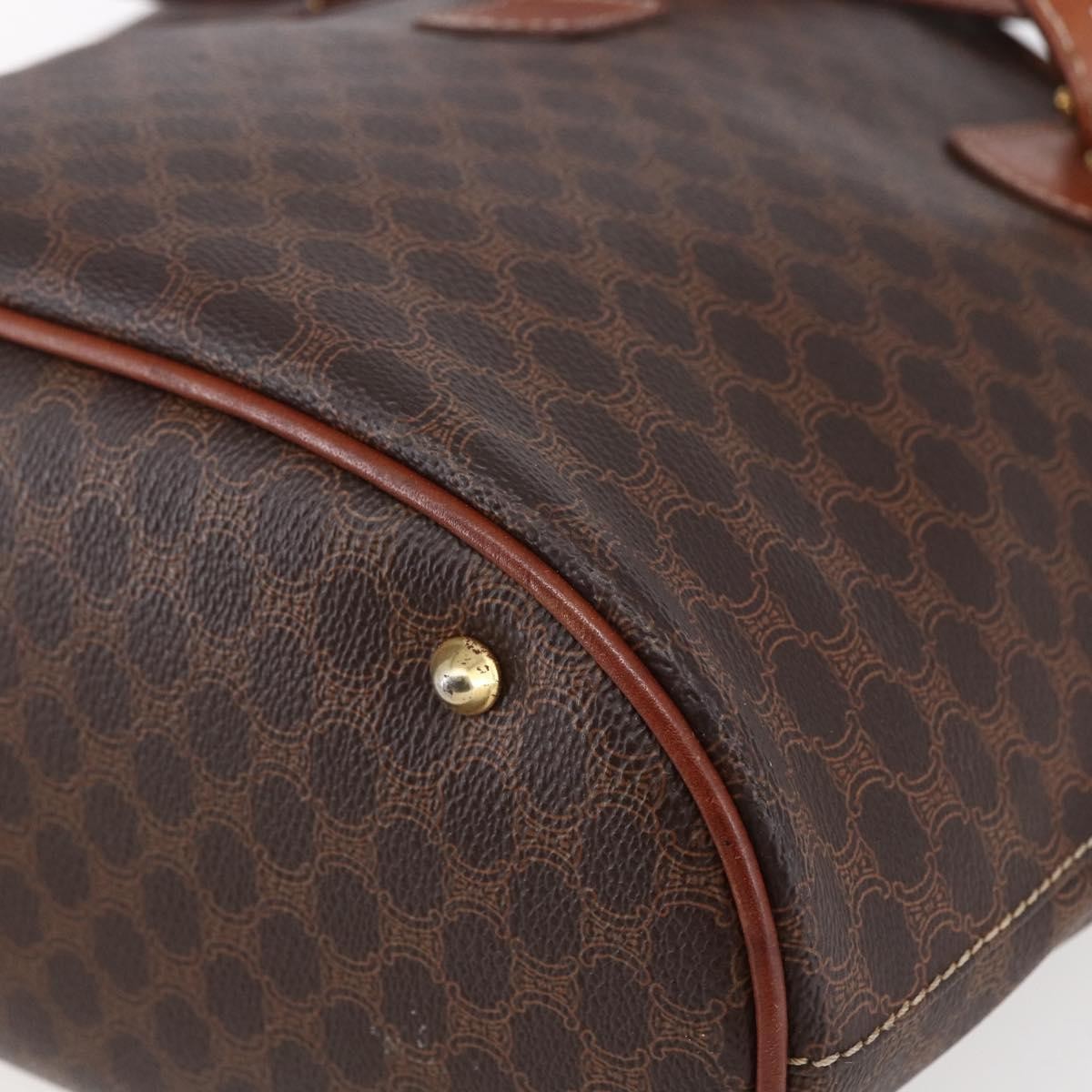 Celine Vintage Macadam Tote Bag Canvas Brown Canvas Tote Bag Bag