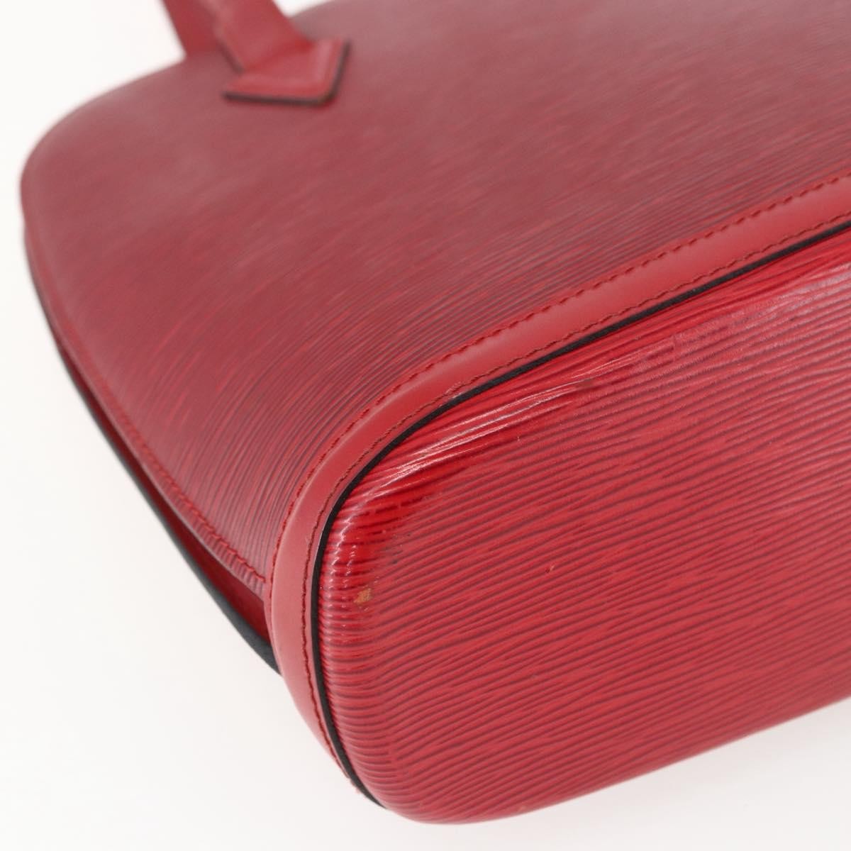 Louis Vuitton Lussac Handbag Epi Leather Red Leather Shoulder Bag
