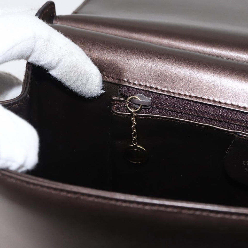 Gucci Vintage Shoulder Bag Leather Brown Leather Shoulder Bag Bag (Pre-Owned)
