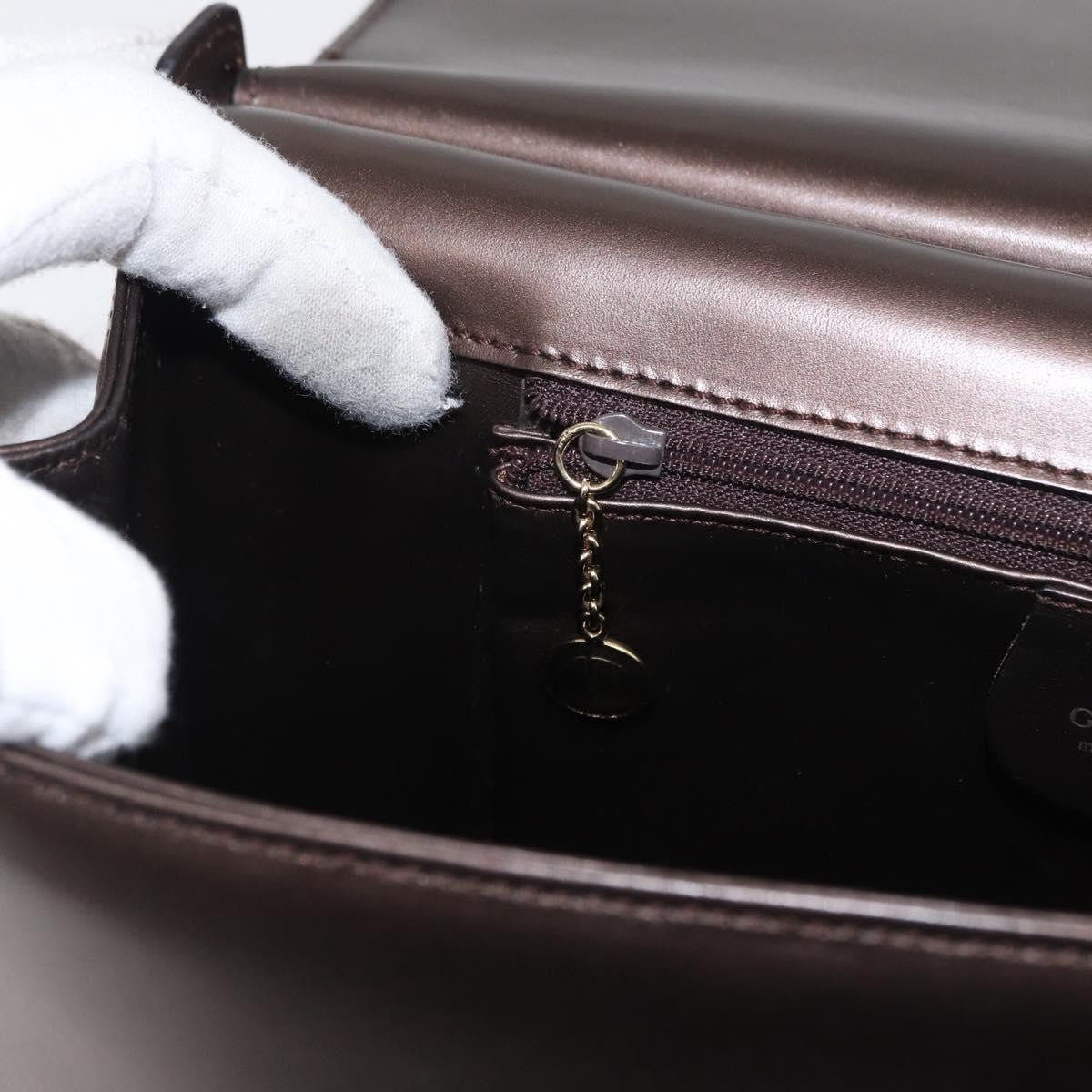 Gucci Vintage Shoulder Bag Leather Brown Leather Shoulder Bag Bag (Pre-Owned)