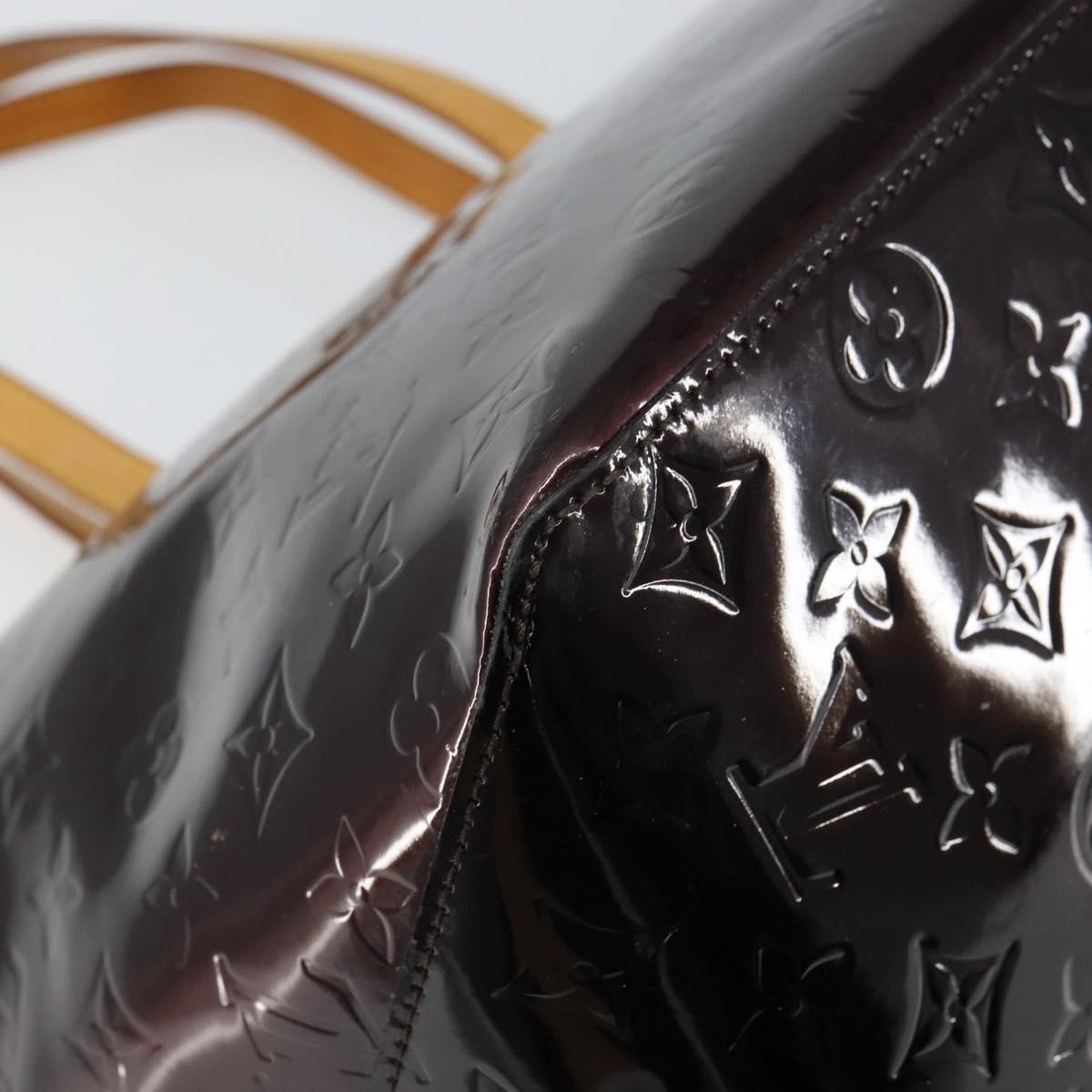 Louis Vuitton Bellevue Handbag Monogram Vernis Brown Patent_Leather Tote Bag